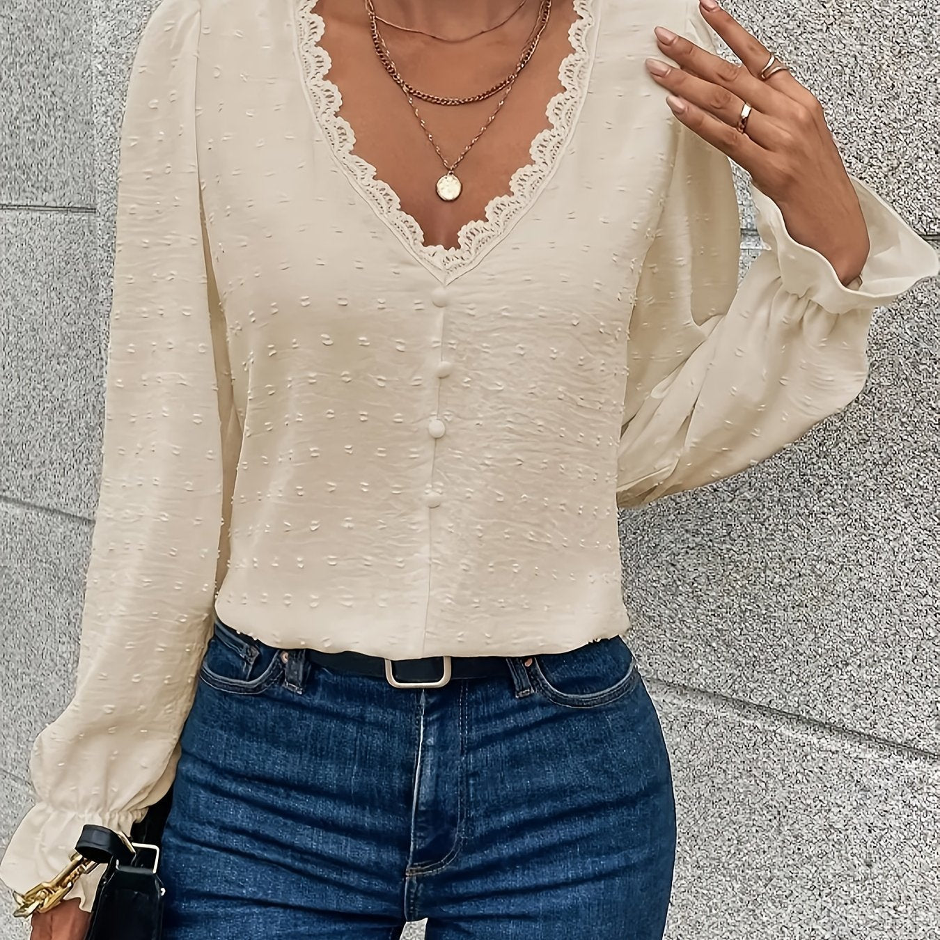 All-match Minimalist Long Sleeve Women's Shirt