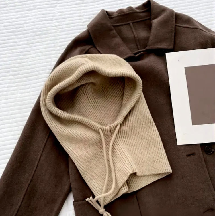 Woolen Warm Scarf Integrated Couple Ear Protection Knitted Hat