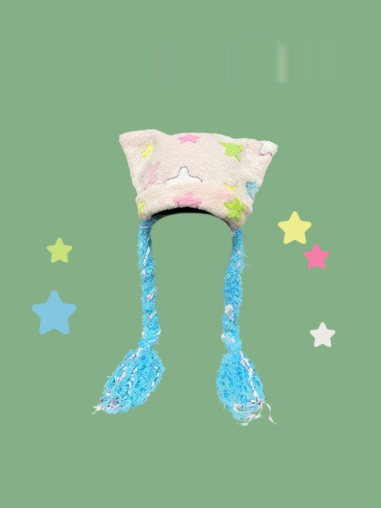 Color XINGX Braid Hat Female Dopamine Girl