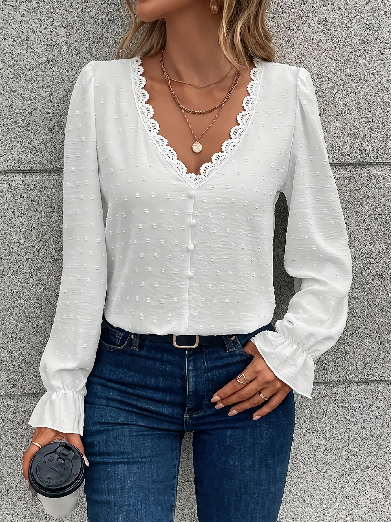 All-match Minimalist Long Sleeve Women's Shirt