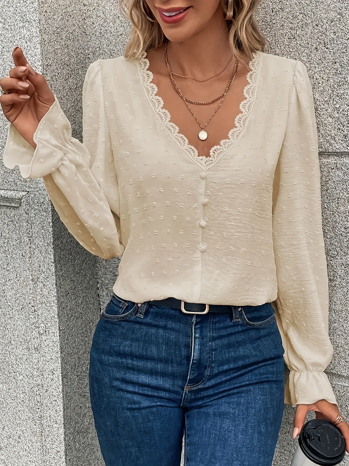 All-match Minimalist Long Sleeve Women's Shirt